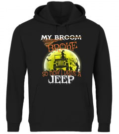 Halloween My Broom Broke So Now I Drive A Jeep Pumpkin Gift T-Shirt