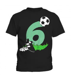 Kinder Geburtstagsshirt 6 Jahre Fussball T-Shirt 6. Geburtstag