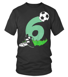 Kinder Geburtstagsshirt 6 Jahre Fussball T-Shirt 6. Geburtstag