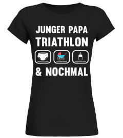 Herren Junger Papa Triathlon - Geschenk werdender Papa T-Shirt