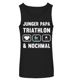 Herren Junger Papa Triathlon - Geschenk werdender Papa T-Shirt