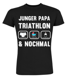 Herren Junger Papa Triathlon - Geschenk werdender Papa T-Shirt