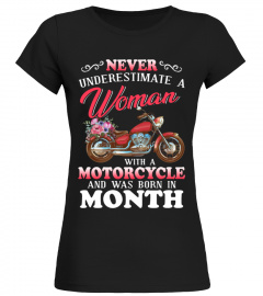 Biker Woman Customized Month Shirt