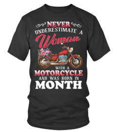 Biker Woman Customized Month Shirt