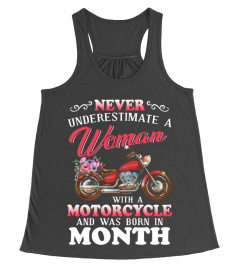 Biker Woman Customized Month Shirt