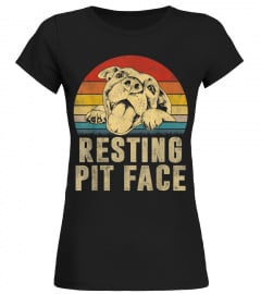 Funny Dog Pitbull Resting Pit Face T-Shirt For Men Women T-Shirt