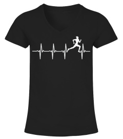 Laufen T-Shirt für Läufer & Jogger - Herzschlag EKG Motiv