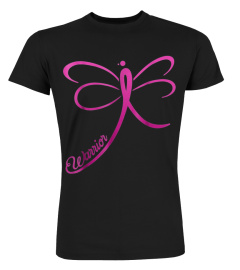 BREAST CANCER AWARENESS WARRIOR SHIRT DRAGONFLY PINK RIBBON