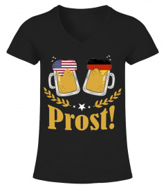 Prost Beer German American Flag T shirt Oktoberfest Men