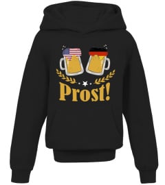 Prost Beer German American Flag T shirt Oktoberfest Men