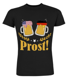 Prost Beer German American Flag T shirt Oktoberfest Men