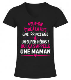 Princesse et maman super-Héros t-shirt