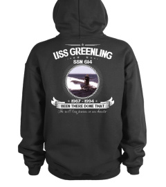 USS Greenling (SSN 614) Hoodie