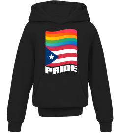 Puerto Rico Rican Gay Pride Flag T Shirt LGBT Distressed