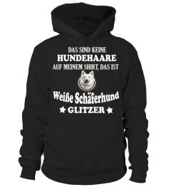 Weiße Schäferhund Glitzer T-shirt