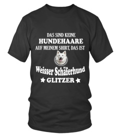 Weisser Schäferhund Glitzer T-shirt