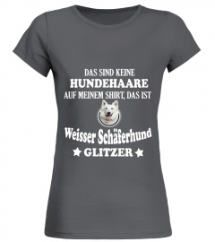 Weisser Schäferhund Glitzer T-shirt