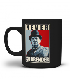 Winston Churchill Never Surrender Union Jack T-Shirt Hoodie