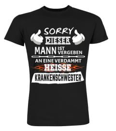 Herren Herren Shirt Dieser Mann ist vergeben an Krankenschwester