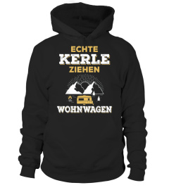 Lustiges Camping TShirt  Echte Kerle ziehen Wohnwagen Shirt