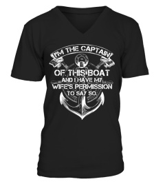 I am The Captain of This Boat Funny Boating T-Shirts for men