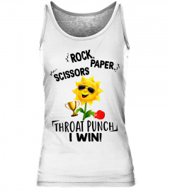 Rock, paper, scissors throat punch I win