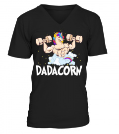 Dadacorn Muscle Unicorn Dad Baby Fathers Day funny Gift T-Shirt