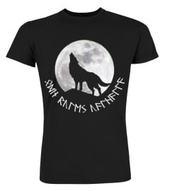 Odin Herrscht Über Valhalla Heulender Wolf Nordische Runen T-Shirt