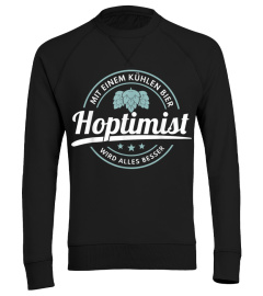 Biertrinker Bier Tshirt Hoptimist Alkoho