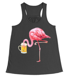 Flamingo Trinkt Bier Saufshirt Polter Ge