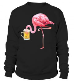 Flamingo Trinkt Bier Saufshirt Polter Ge