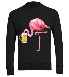 Flamingo Trinkt Bier Saufshirt Polter Ge