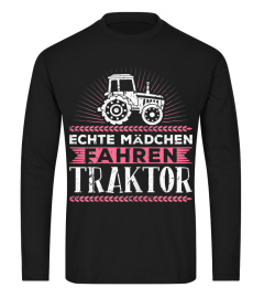 Damen Echte Mdchen Fahren Traktor Treck