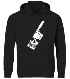 Scary Skull Butcher Meat Cleaver Halloween Esqueleto Knife Pullover Hoodie