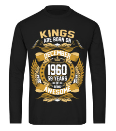 Kings Are Born On December 1960 59 Years T-Shirt