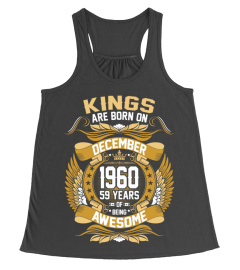 Kings Are Born On December 1960 59 Years T-Shirt