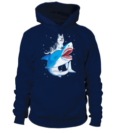 Husky Riding Shark Shirt