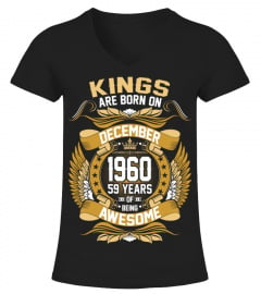 Kings Are Born On December 1960 59 Years T-Shirt