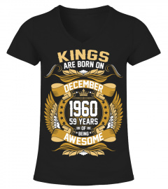 Kings Are Born On December 1960 59 Years T-Shirt