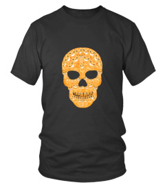 HALLOWEEN SKULL SHIRT WITH ORANGE CAT