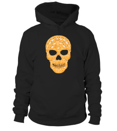 HALLOWEEN SKULL SHIRT WITH ORANGE CAT