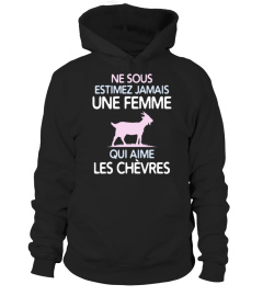 une femme qui aime les chèvres