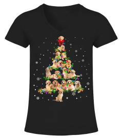 Golden Retriever-Christmas Tree