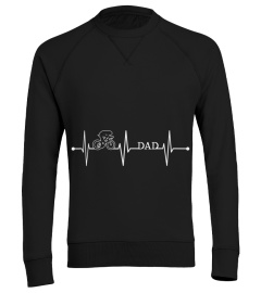 CYCLING DAD BICYCLE BIKE RIDER EKG HEART