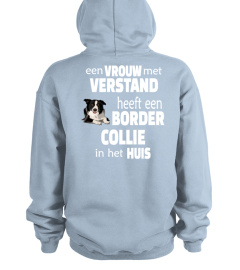 Border collie in het huis