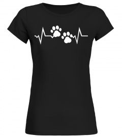 EKG Herzschlag Design Hundepfote für Hundeliebhaber 