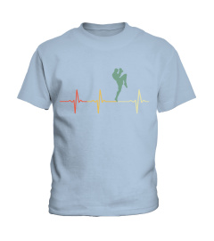 Vintage Retro Muay Thai Heart beat t-shirt