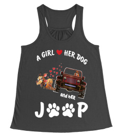 A Girl A Dog And Her Jeep Shirt For Women Girls