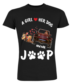 A Girl A Dog And Her Jeep Shirt For Women Girls