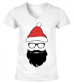 Beard Christmas hat funny t shirt